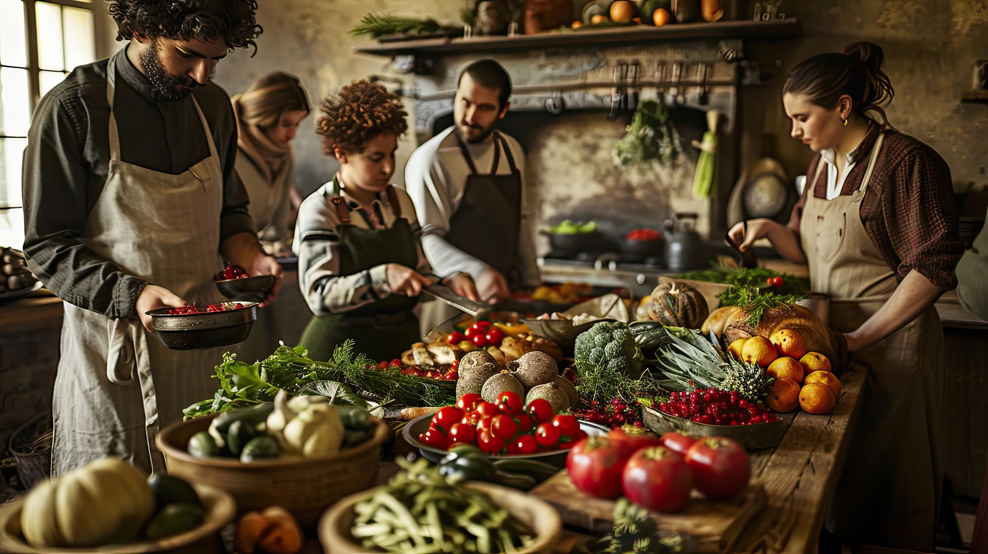 Workshop hands-on demonstration with fresh ingredients
